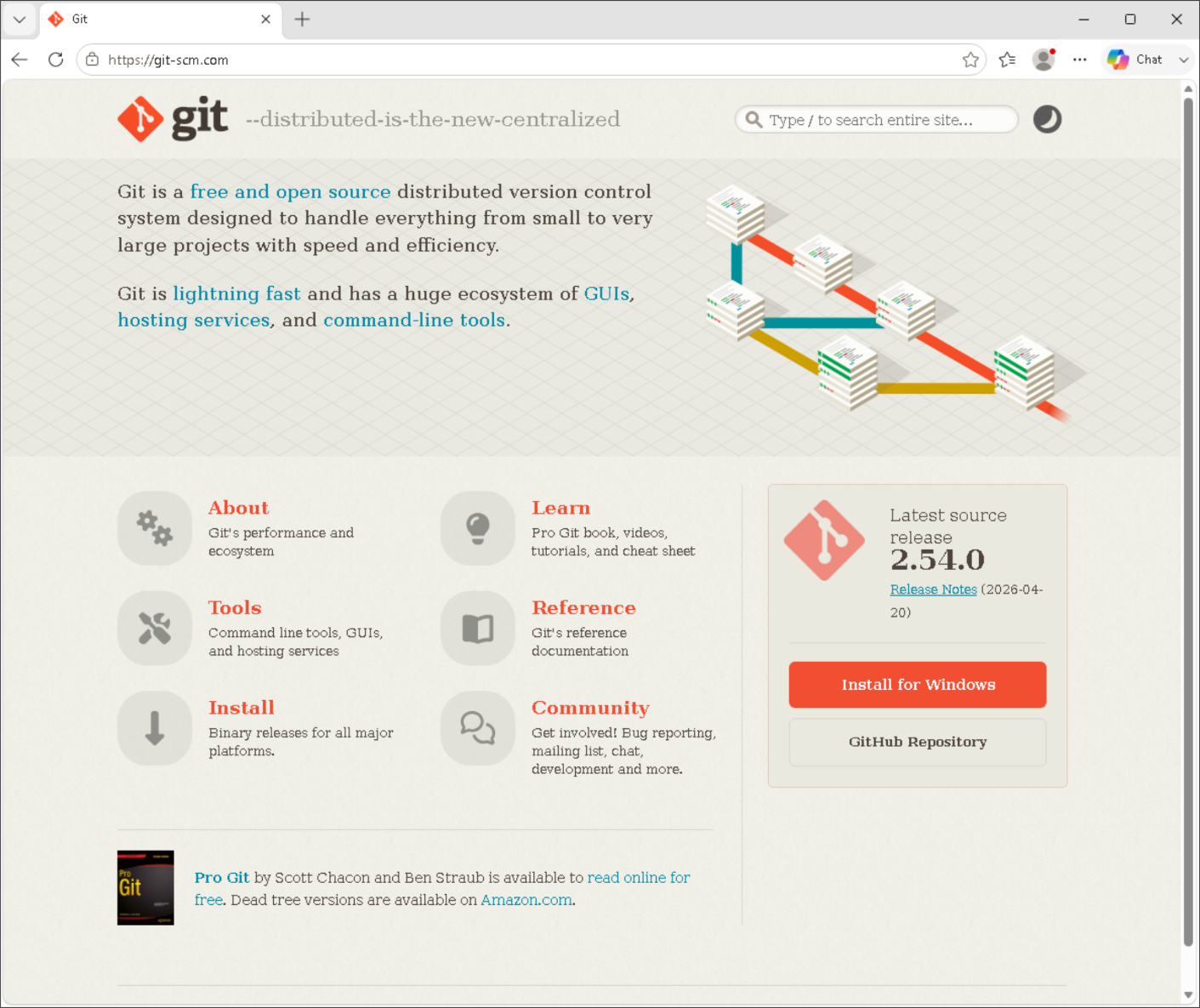The git-scm.com download page