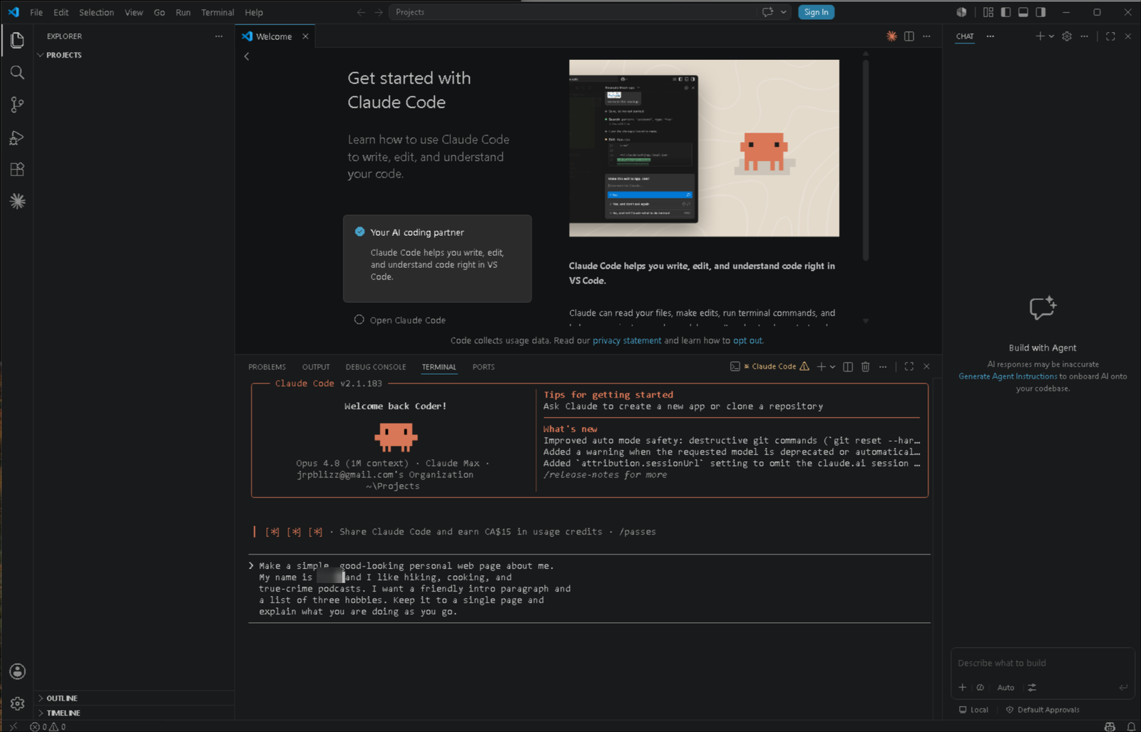 Claude Code showing the full pasted text after pasting a second time